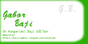 gabor baji business card